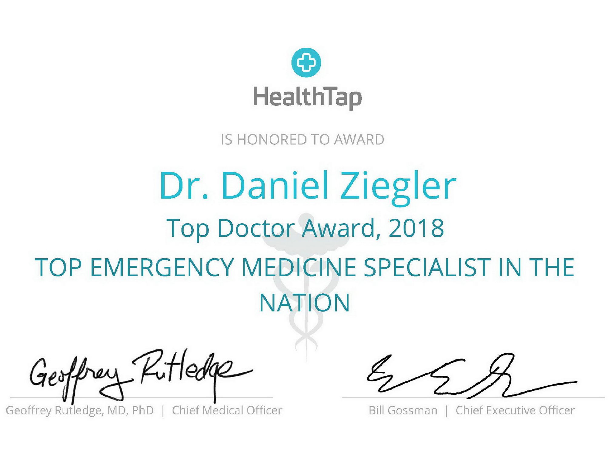 2018 Top ER Doc in the nation